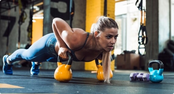 woman training in the gym