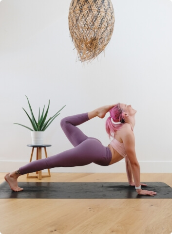 woman doing yoga